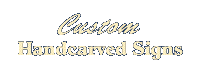 Carved sign